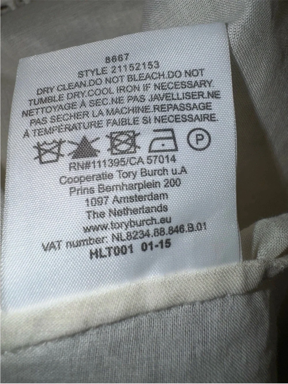 Tory Burch Open Knit Crochet Sweater M Ivory 100% Cotton 3/4 Sleeve Boho Coastal